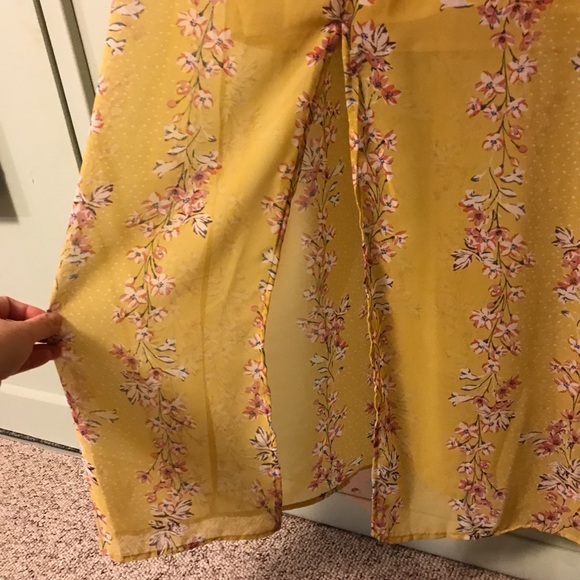 NWT AS U WISH Yellow Maxi Dress - Picture 6 of 8